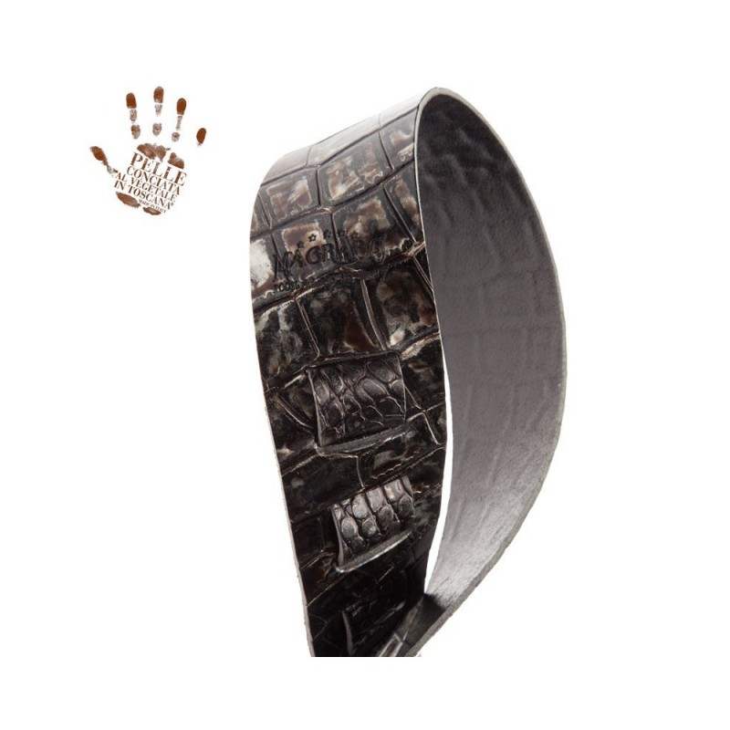 Holes HC Embossed Cocco Dalma Argento 6 cm