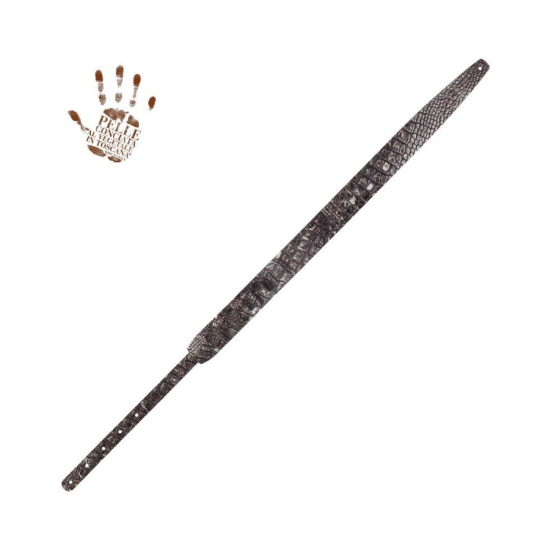 Holes HC Embossed Cocco Dalma Argento 6 cm