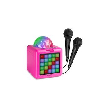 KAR15P Karaoke Sp.2Mic.BT.LED Batt Pnk