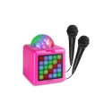 KAR15P Karaoke Sp.2Mic.BT.LED Batt Pnk