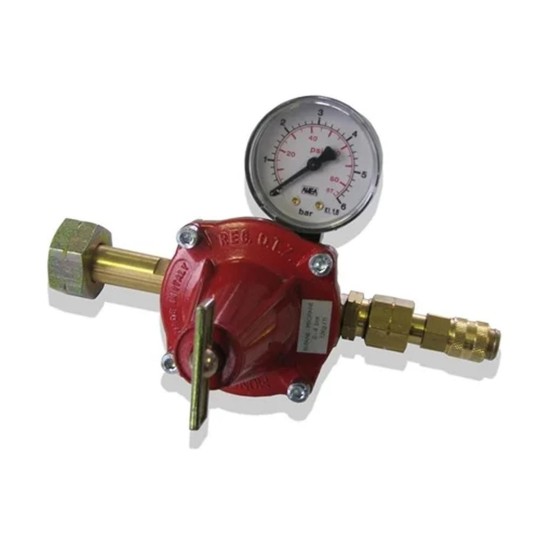 Propane gas reducer incl. quick connector female