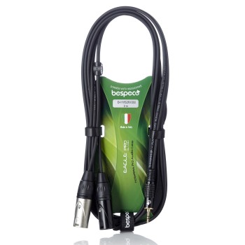 Cavo interlink - jack stereo  3,5 mm - 2 x cannon maschi