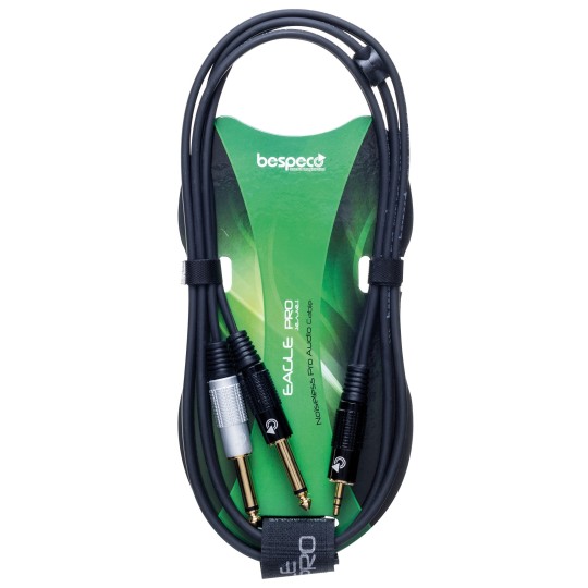 Cavo interlink - jack stereo  3,5 mm - 2 x jack  6,3 mm