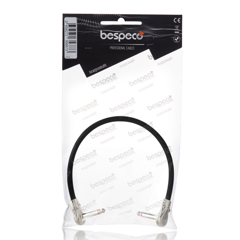 Cavo per strumenti - jack piatto  6,3 mm 90 - jack piatto  6,3 mm 90