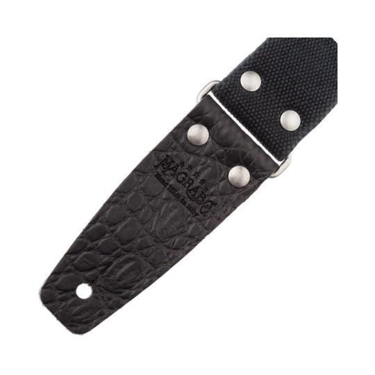 Stripe SC Entry Olded Nero 5 cm terminali Embossed Flores Marrone fibbia Argento Antico