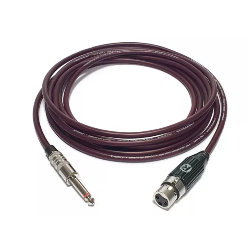 Dammi un cavo! XLR Femmina-Jack 5,25m - Rosso Borgogna