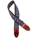 Tracolla Chitarra, jacquard 1282, slip pelle con pin, camoscio, design 2