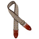 Tracolla Chitarra, jacquard 1281, slip pelle con pin, camoscio, design 3