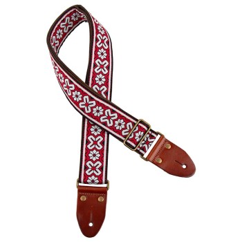 Tracolla Chitarra, jacquard 1283, slip pelle con pin, camoscio, design 3