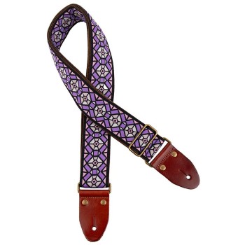 Tracolla Chitarra, jacquard 1282, slip pelle con pin, camoscio, design 4