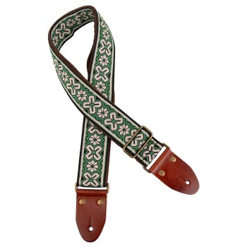 Tracolla Chitarra, jacquard 1283, slip pelle con pin, camoscio, design 2