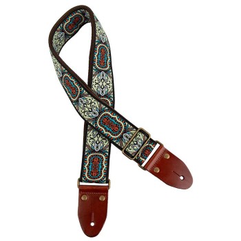 Tracolla Chitarra, jacquard 1283, slip pelle con pin, camoscio, design 3