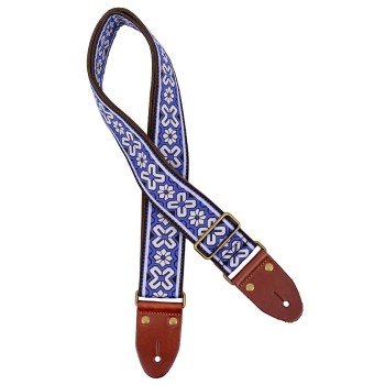 Tracolla Chitarra, jacquard 1283, slip pelle con pin, camoscio, design 4
