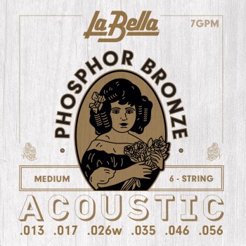 Muta corde chitarra acustica Phosphor Bronze, 013-056, medium