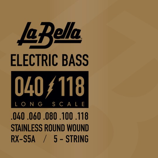 Muta corde basso RX Stainless Round Wound, 5 corde, 040-118