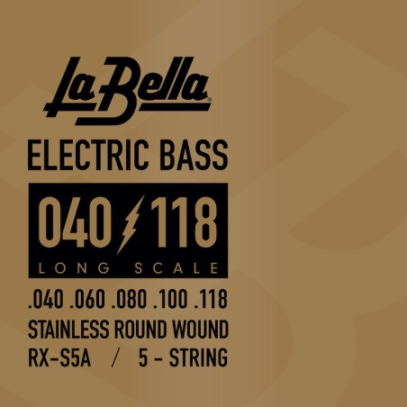 Muta corde basso RX Stainless Round Wound, 5 corde, 040-118
