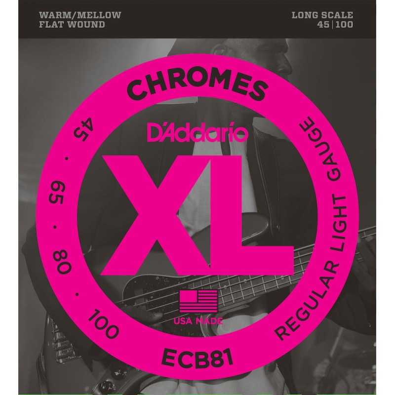 ECB81 Chromes per basso, Light, 45-100, Long Scale
