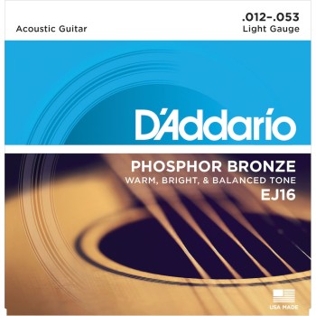 EJ16 in bronzo fosforoso per chitarra acustica, Light, 12-53