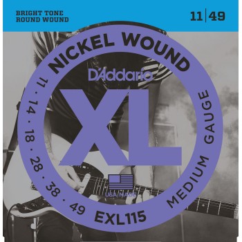 EXL115 Nickel Wound, Medium/Blues-Jazz Rock, 11-49