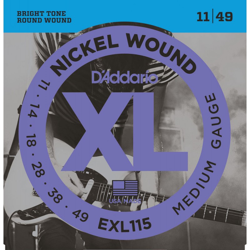 EXL115 Nickel Wound, Medium/Blues-Jazz Rock, 11-49
