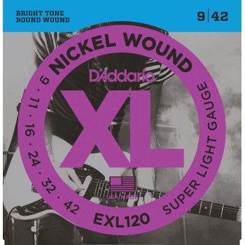EXL120 Nickel Wound, Super Light, 9-42