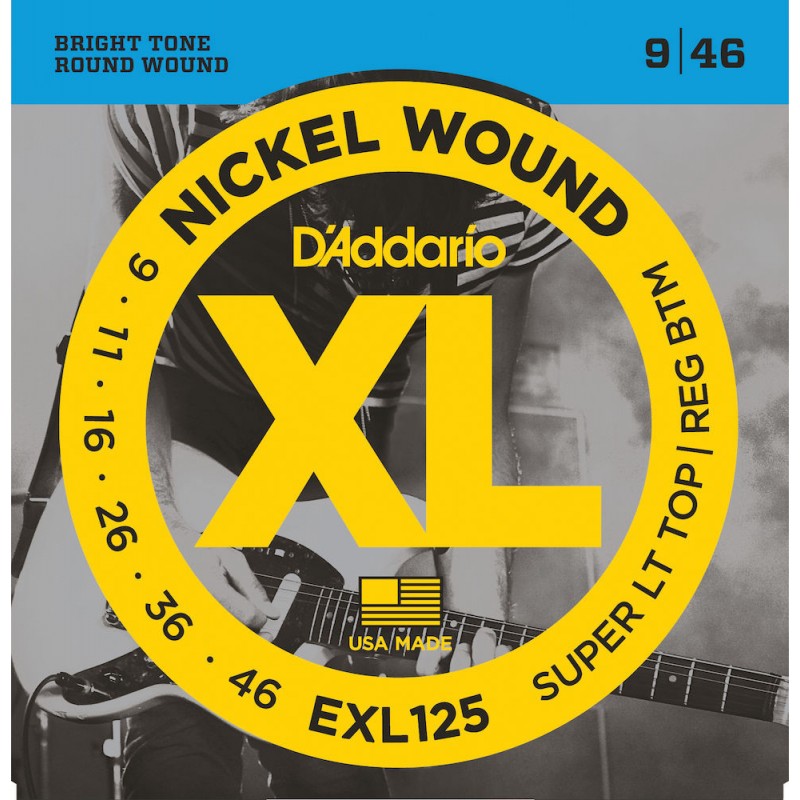 EXL125 Nickel Wound, Super Light Top/Regular Bottom, 9-46