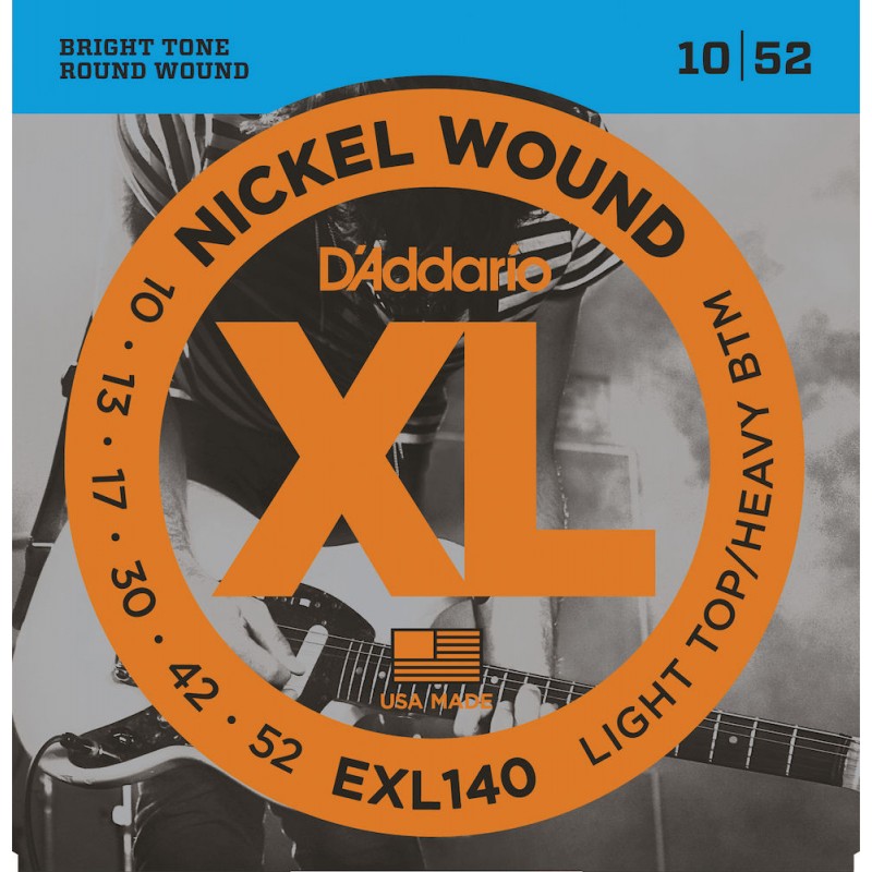 EXL140 Nickel Wound, Light Top/Heavy Bottom, 10-52