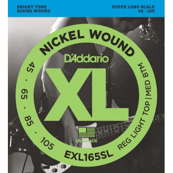 EXL165SL, Nickel Wound, Custom Light, 45-105, Super Long Scale