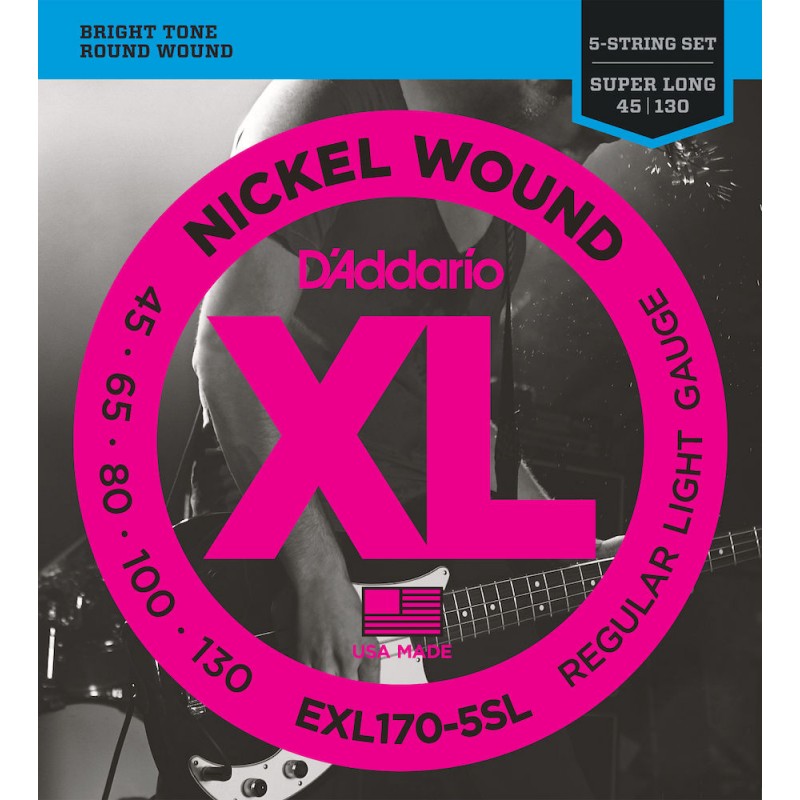 EXL170-5SL, 5 corde, Nickel Wound, Light, Super Long Scale