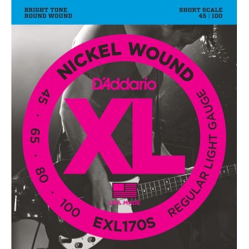 EXL170S Nickel Wound, Light, 45-100, Short Scale